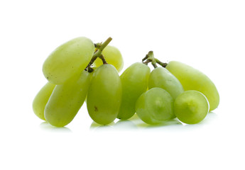 Green grape isolated on white background