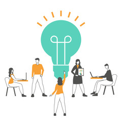 Creative idea and teamwork concept