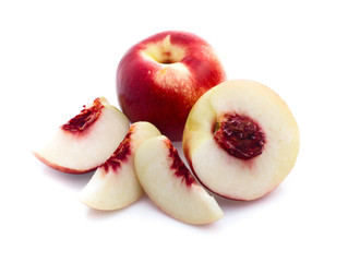 nectarines isolated on white background