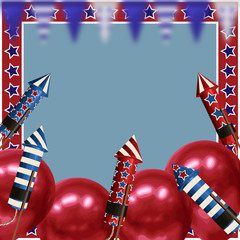 4th of July Background design for greeting cards in super high resolution.