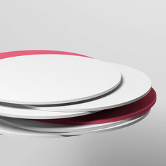 Cylindrical minimal object, 3d render