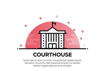 Fototapeta premium COURTHOUSE ICON CONCEPT