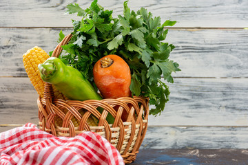 Fresh and raw vegetables