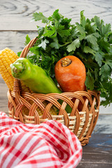 Fresh and raw vegetables