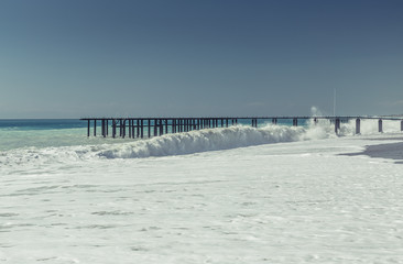 Mediterranean coast in summer - Stormy