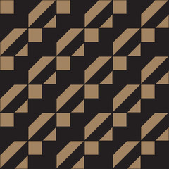 Geometric seamless pattern. Golden and black colors holiday collection. Merry Christmas and Happy New year. Abstract textured background design. Modern elegant wallpaper. Vector illustration.