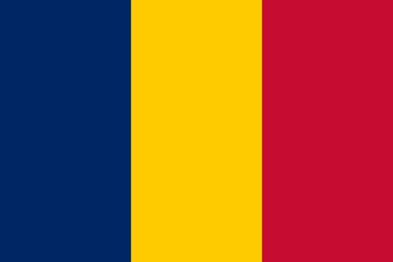 Flag Of Chad. Ratios and colors are observed.