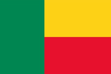 Flag Of Benin. Ratios and colors are observed.