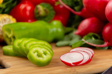 Fresh and raw vegetables