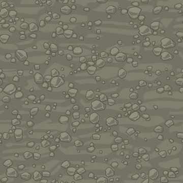 Cartoon seamless texture ground with small stones for concept design. Cute  seamless pattern grey stone. Seamless vector texture. Stones on separate  layers. Stock Vector | Adobe Stock