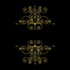 Page decoration elements or monograms. Can be used for designing books, cards, menus, advertisments, tattoo etc.