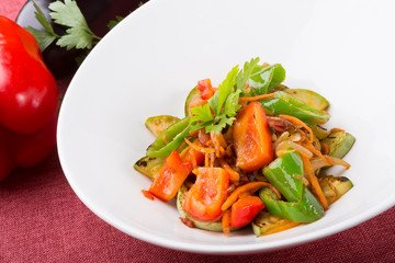 Mixed grilled vegetables salad