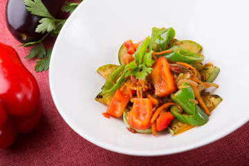 Mixed grilled vegetables salad