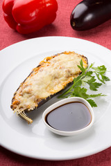 Zucchini baked with cheese