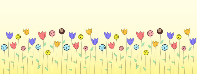 Spring or summer flower greeting card