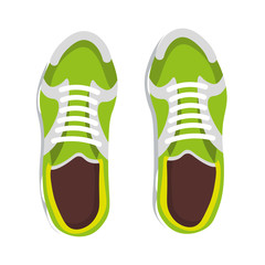 Sport sneakers. Shoes on white background. Vector illustration.