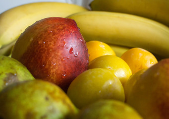 Fruits - assortment of fresh fruits, weight loss concept