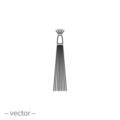 hair extension microcapsules icon,  line sign on white background - editable stroke vector illustration eps10