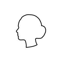 silhouette of female profile