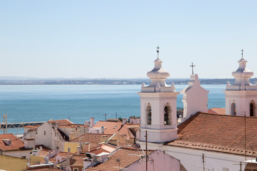 Lisbon old district Alfama from above