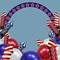 Obraz premium 4th of July Background design for greeting cards in super high resolution.