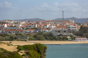 Obraz premium city and beach of Vila Nova De Milfontes