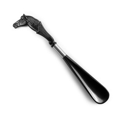 Vintage spoon for shoes on isolated white background