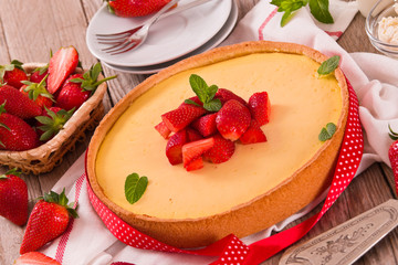 Strawberry cheesecake. 