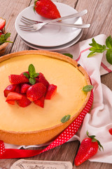 Strawberry cheesecake. 