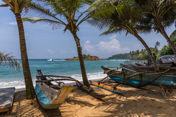 Fischerbote in Sri Lanka