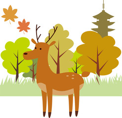 Fototapeta premium 奈良公園,