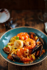 Seafood linguine