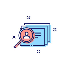 Employee search concept icon.