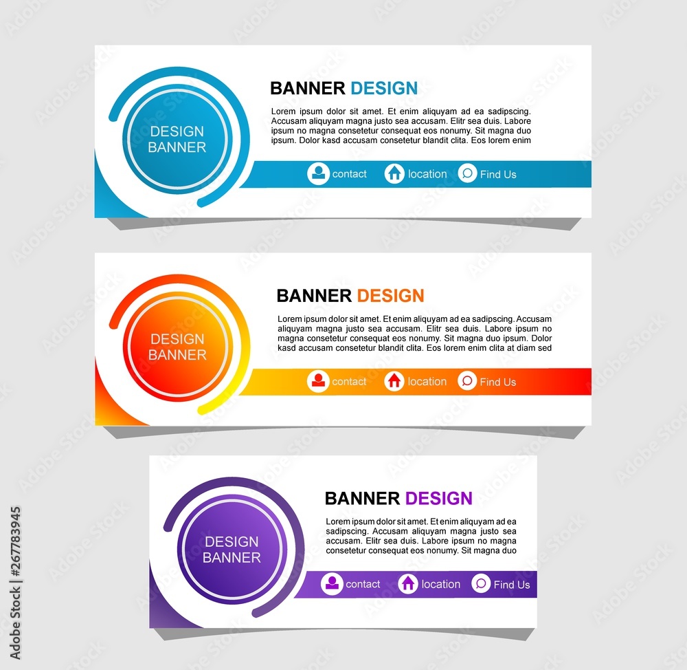 Wall mural vector template for web design