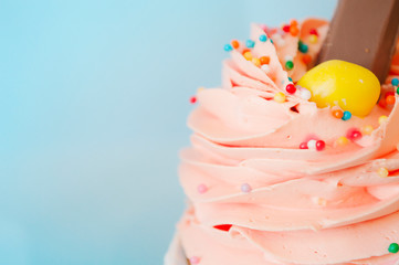 acous and beautiful cream on the cake