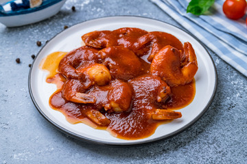 tiger prawns in barbecue sauce