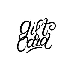 Gift Card hand written lettering.