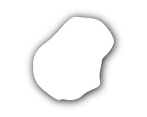 Karte von Nauru mit Schatten