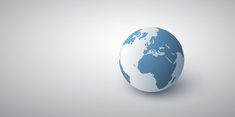 Earth Globe Design - Global Business, Technology, Globalisation Concept, Vector Template 