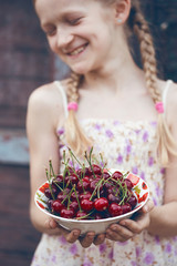 ripe and juicy red cherry