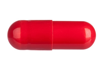 red pills isolated on white