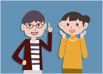 夫婦　うれしい　ひらめき