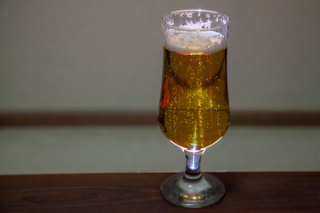 light beer in a beer glass