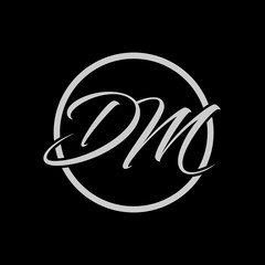 DM  Initial elegant logo, Modern Logo Design Vector