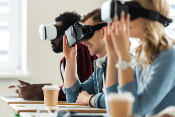 selective focus of multiethnic students using vr headsets in university