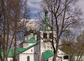 Assumption church at Holy Dormition convent (Alexandrov kremlin) in Alexandrov town. Russia