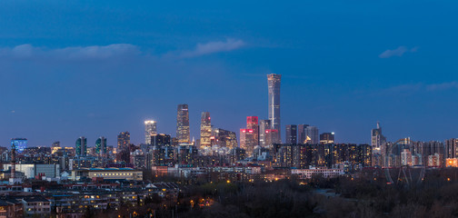 Fototapeta na wymiar Beijing CBD Skyline Panorama