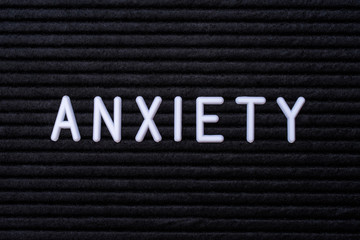 The word ANXIETY