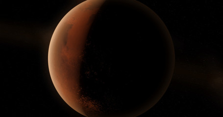 Mars, the red planet - 3D render