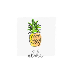 tropical summer background with cute cartoon items